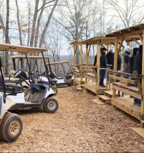 Corporate outing on the 5-stand at Etowah Valley Sporting Clays.